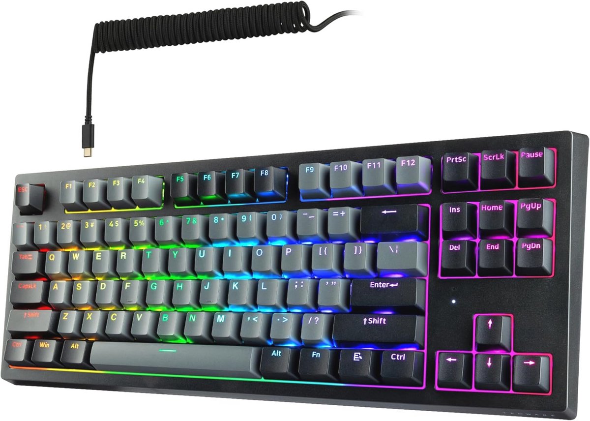 Mechanisch Gaming-toetsenbord met RGB-verlichting en Hot-Swap Functionaliteit