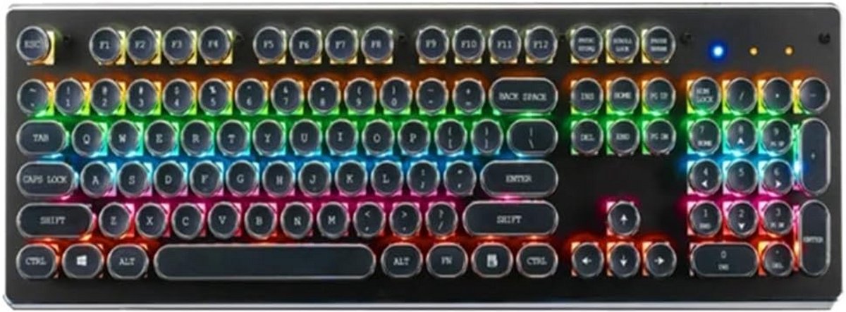 Mechanisch Toetsenbord met 104 Toetsen en RGB Verlichting voor Gaming en Kantoor