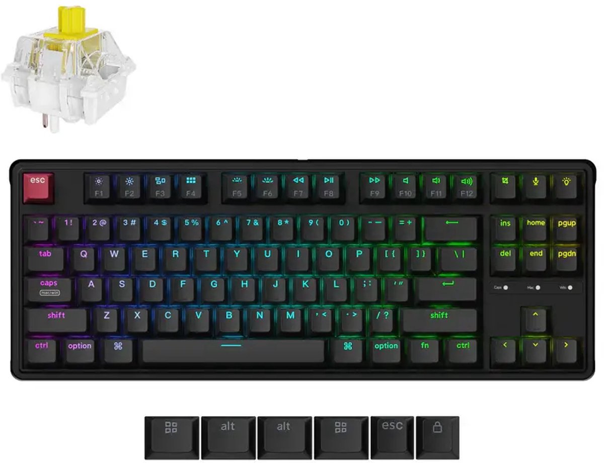 Keychron C3 Pro 8K QMK RGB toetsenbord banana switch