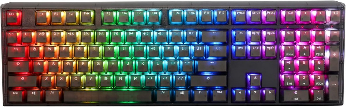 Mechanisch Gaming Toetsenbord Zwart met RGB Verlichting - Snel Silver Switches (US Layout)