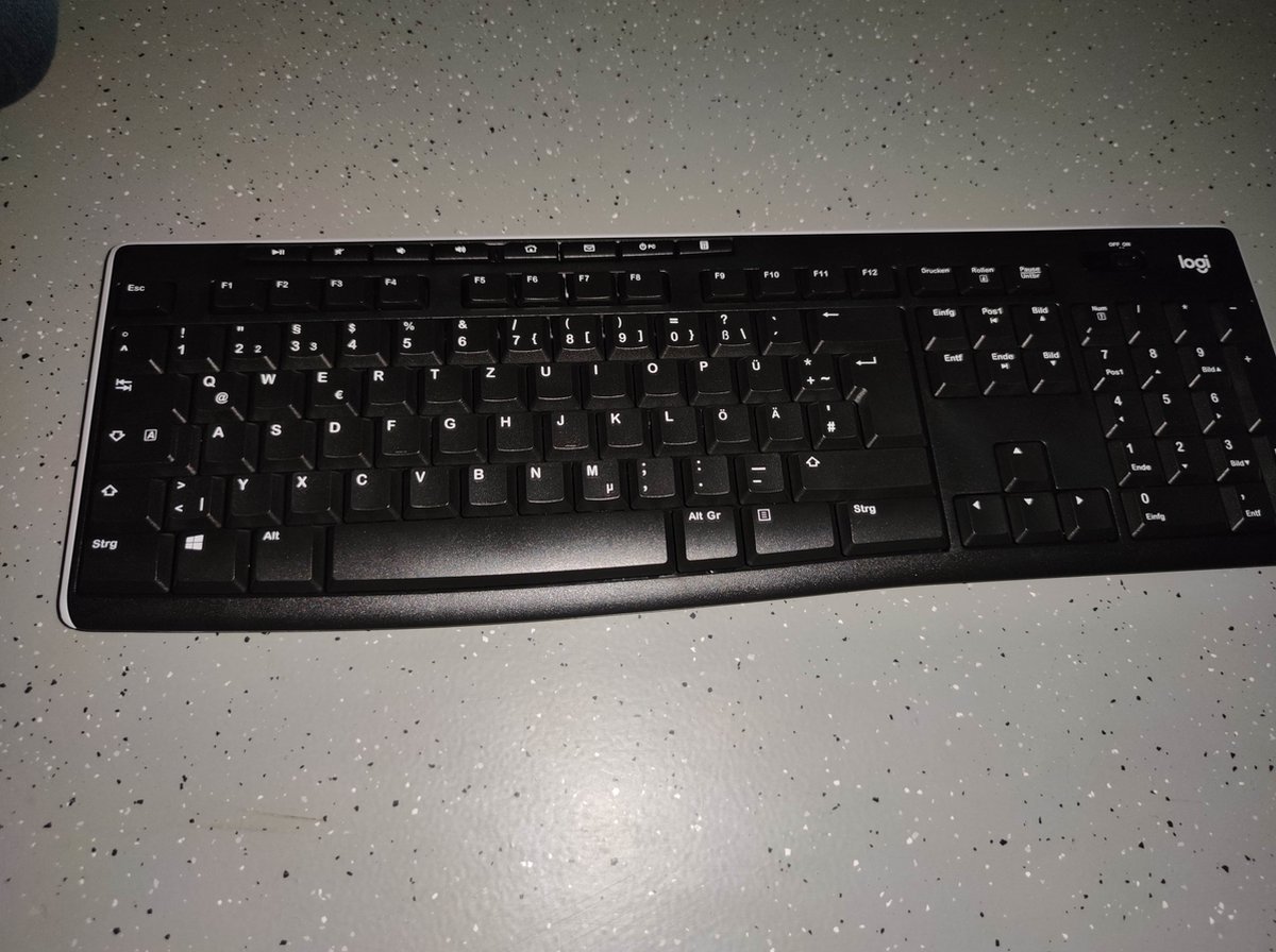 Logitech K270 draadloos QWERTZ toetsenbord - Zwitserse layout - Zwart