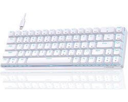 Compact Mechanical Gaming Keyboard 68 Keys - Blue Switches