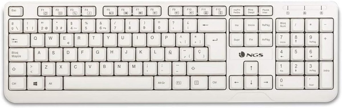 Universeel USB Toetsenbord QWERTY Spaans Layout - Plug & Play met 12 Multimediatoetsen