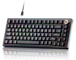 Mechanisch Bedraad Gaming Toetsenbord met Hot-Swap Gasket Mount en RGB-Verlichting, 75% Layout
