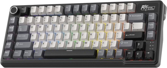 Mechanisch Toetsenbord 75% TKL met Tri-Mode Verbinding en Macrotoetsen