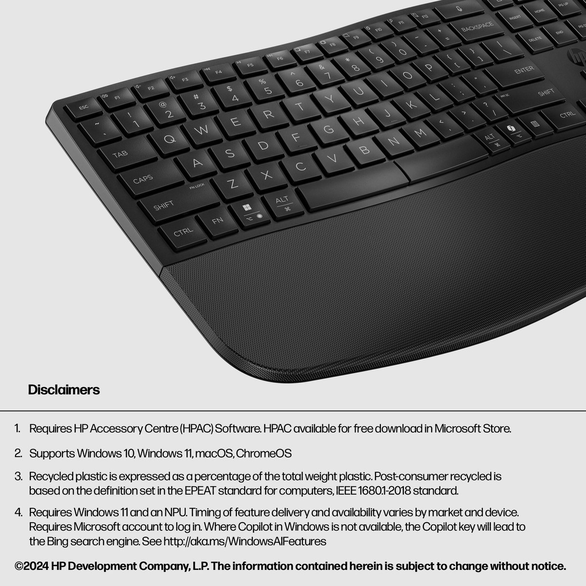 HP 685 CFT DUAL-MODE KBD toetsenbord Kantoor RF-draadloos + Bluetooth Zwart