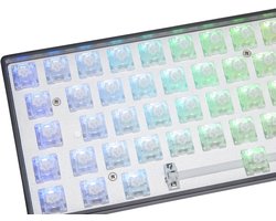 65% Mechanisch Gaming Toetsenbord Hotswap ISO UK Layout Wit