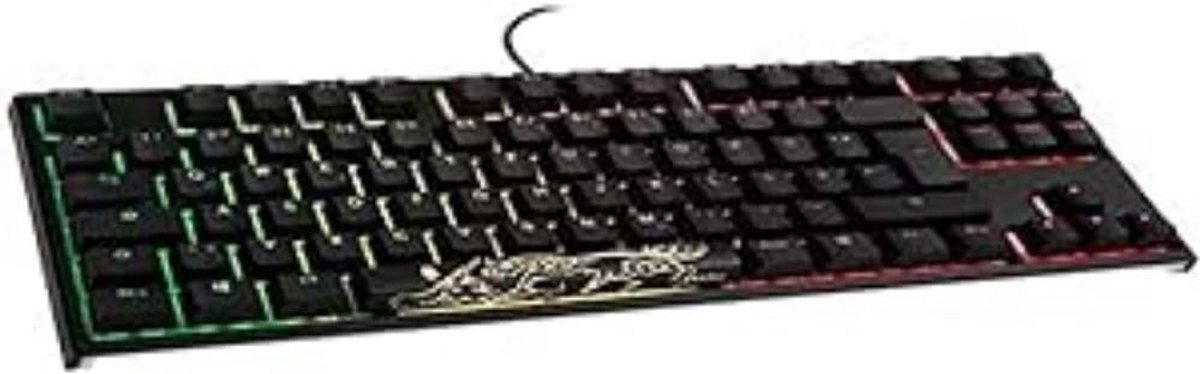 Mechanisch Gaming Toetsenbord Compact TKL Zwart PBT Switches Snel Zilver RGB Verlichting