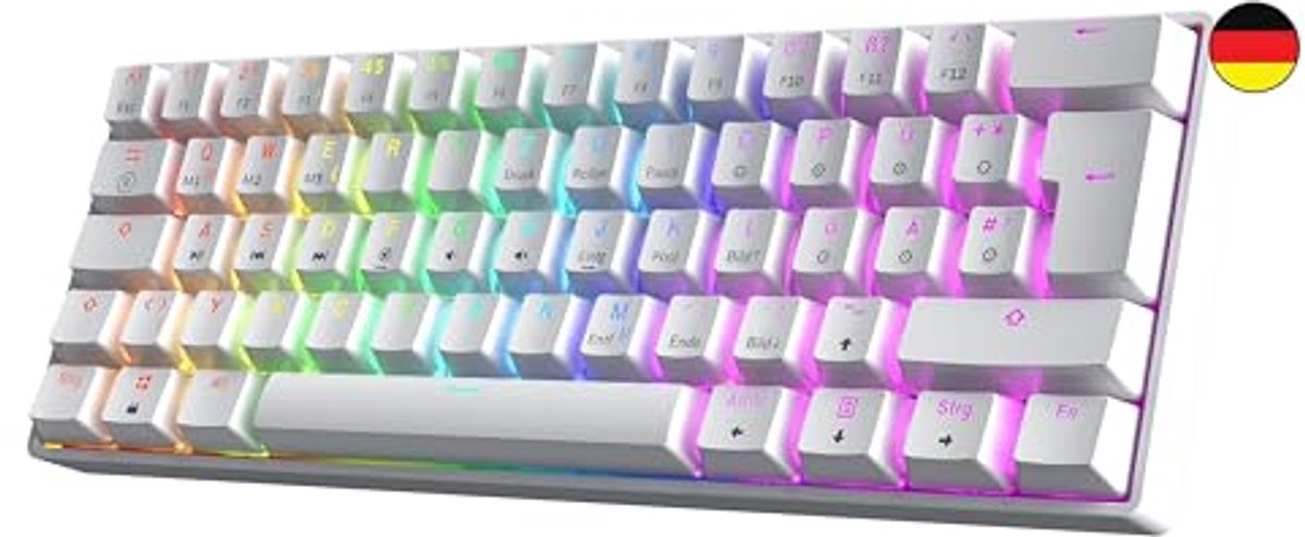 Compact mechanisch gamingtoetsenbord met RGB-verlichting - 60% lay-out voor PC en Mac
