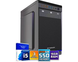 Intel Compleet PC | Intel Core i5 | 16 GB DDR4 | 500 GB SSD | Windows 11 Pro + WiFi & Bluetooth