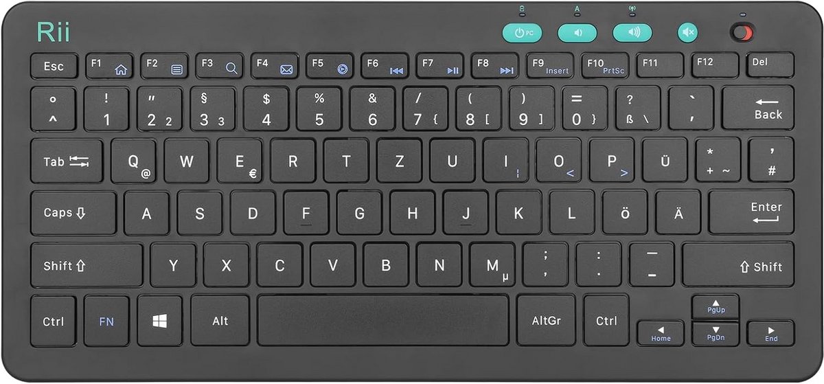Draadloos QWERTZ Toetsenbord voor Laptop, PC en Smart TV