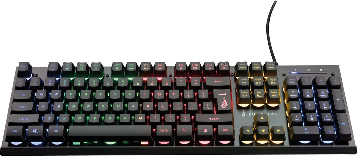 SureFire KingPin X2 toetsenbord Gamen USB QWERTY Amerikaans Engels Zwart, Metallic