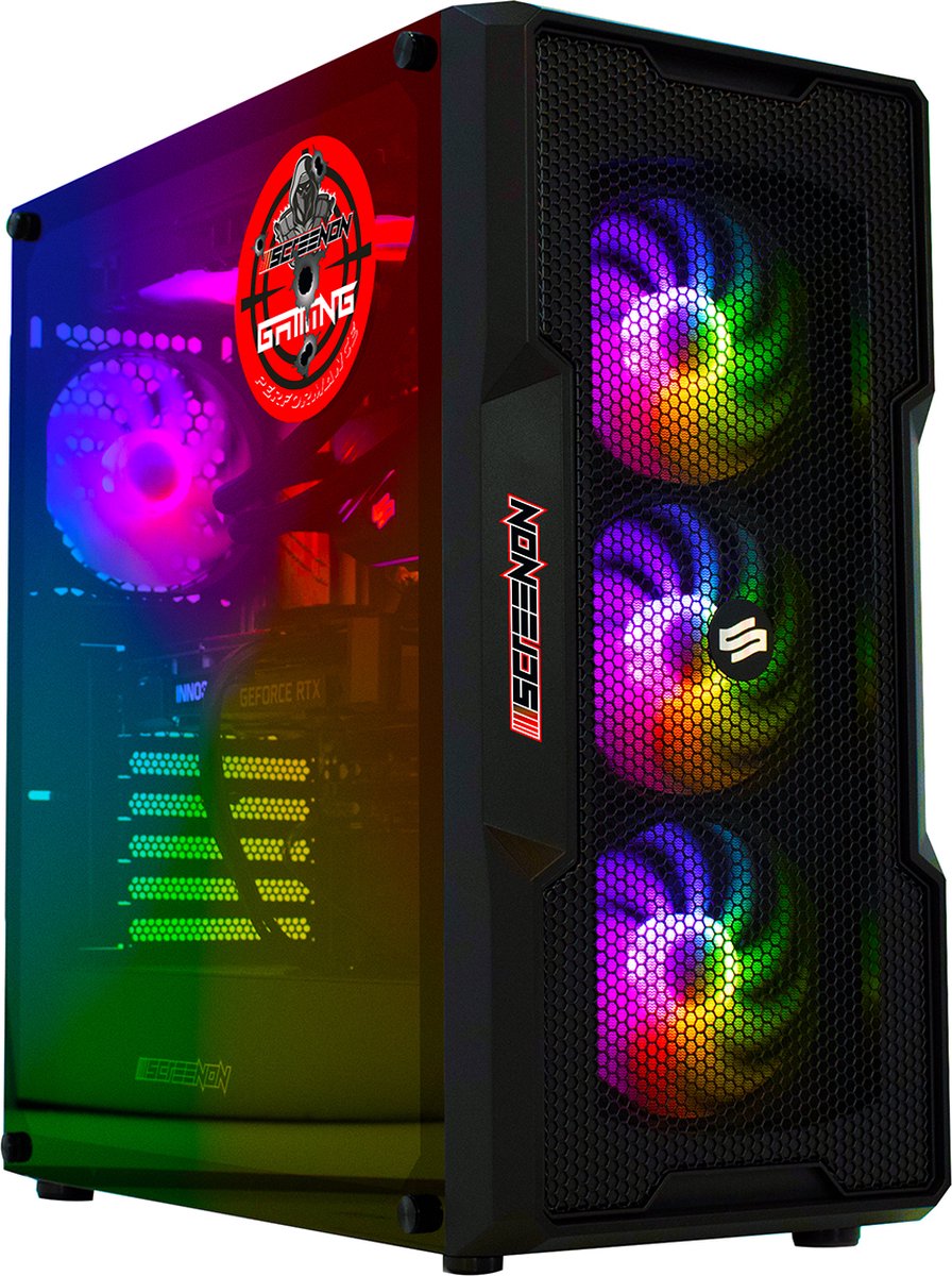 ScreenON - Intel Core i5 - 480GB M.2 SSD + 1TB HDD - RTX-3060 Ti - GamePC.X32076