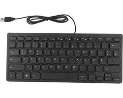 Bedraad Mini Toetsenbord met 78 Toetsen, Ultradun en Stil USB Toetsenbord voor PC en Laptop