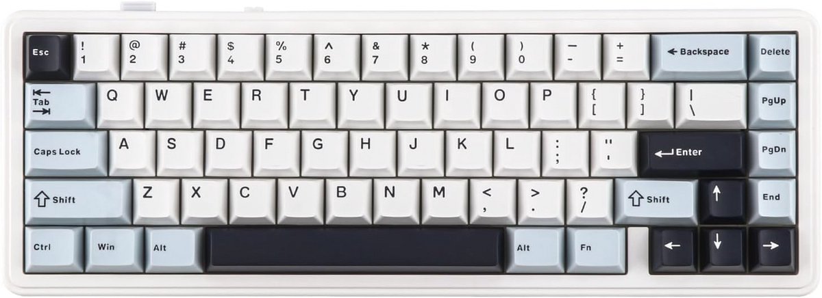 Draadloos 65% Mechanisch Toetsenbord met RGB Verlichting en Hot-Swap Functie