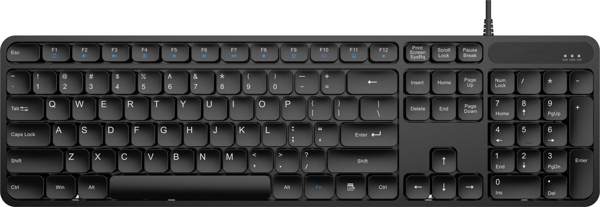 Rolio Pro X7 - Toetsenbord - Qwerty - Zwart - Professioneel