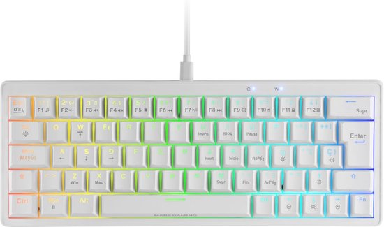 Ultra-Compact Mechanisch 60% Toetsenbord met RGB Verlichting en Hot-Swap Switches