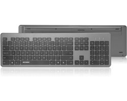 Accezz Premium Desktop QWERTY Bluetooth Keyboard - Grijs
