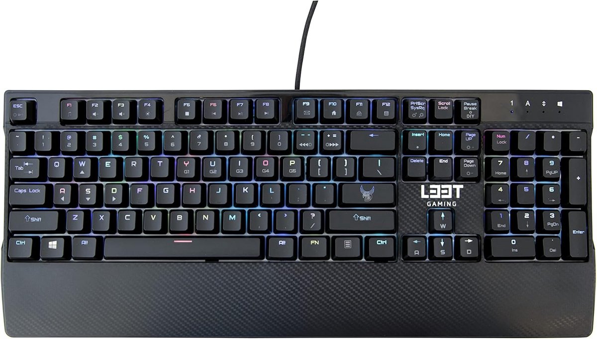 Volledig Mechanisch Gaming Toetsenbord met RGB Verlichting en Polssteun - 105 Anti-Ghosting Toetsen