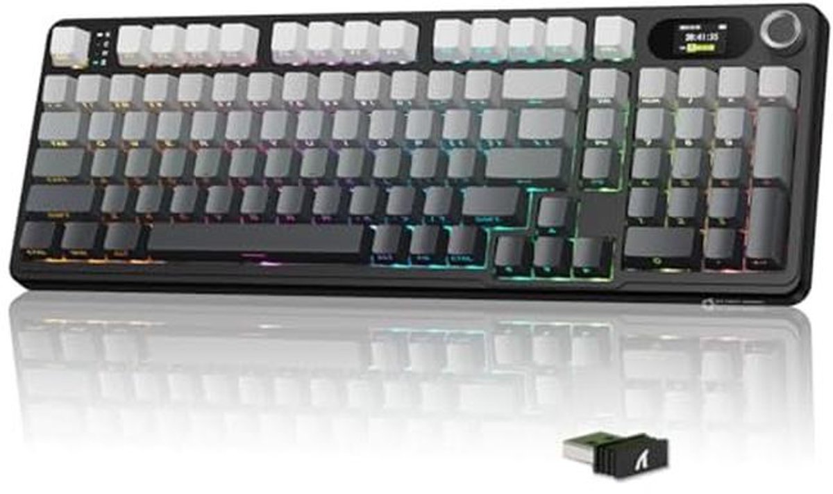 Draadloos Mechanisch Toetsenbord met RGB Verlichting en Tri-Mode Verbinding - Gradient Black