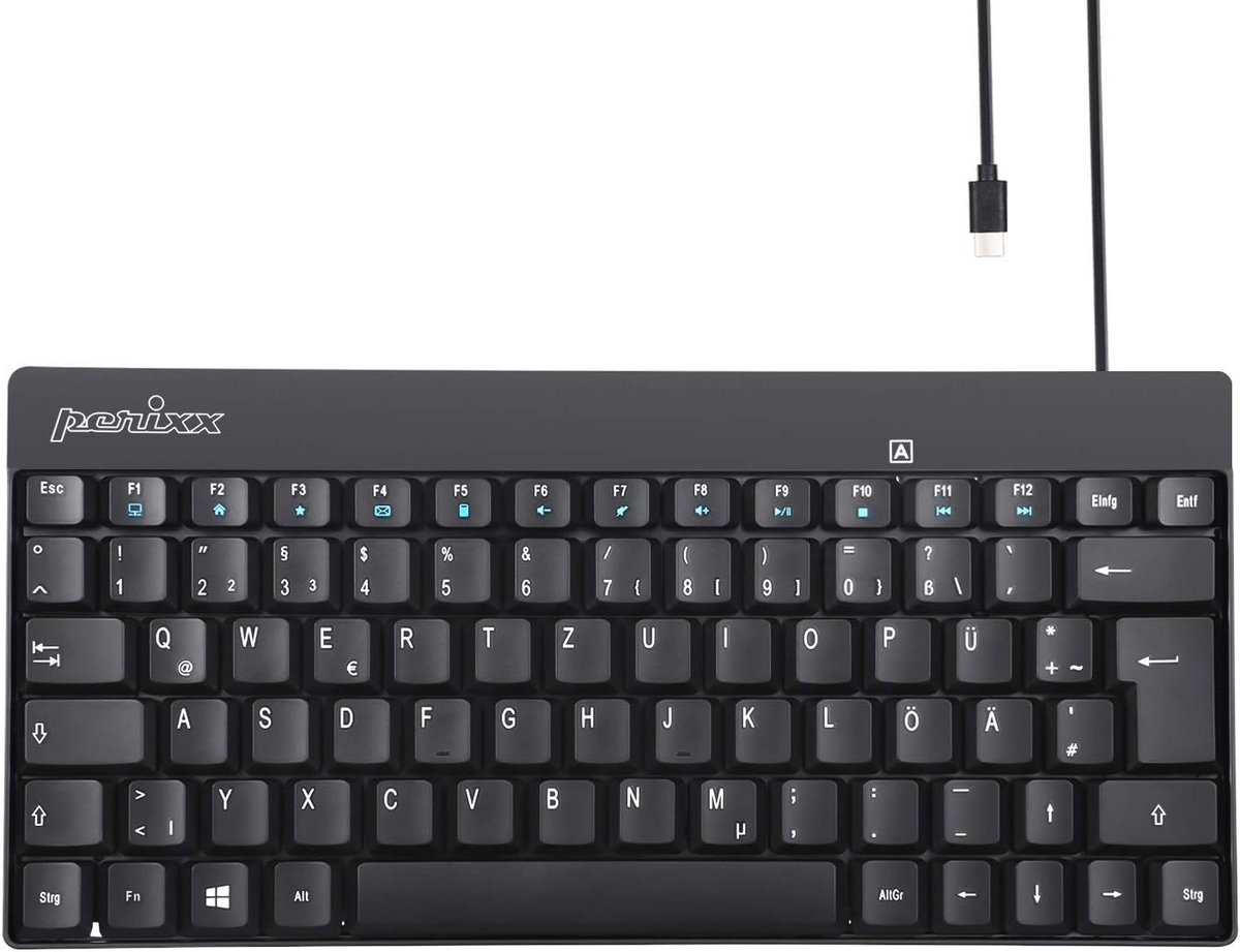 Compact Mini Keyboard - Wired USB C Connection - QWERTZ