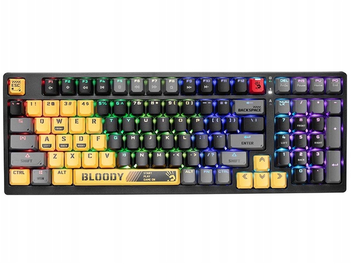 A4TECH BLOODY S98 - Toetsenbord -USB Sports Lime Mechanisch Toetsenbord (BLMS Red Plus Schakelaars)