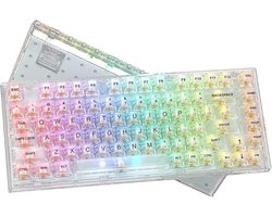 Mechanisch gaming-toetsenbord 75%, bedraad, hot swappable, RGB verlichting