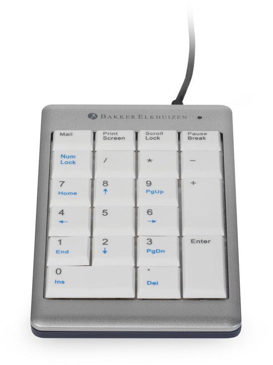 BakkerElkhuizen UltraBoard 955 Numeriek Toetsenbord - USB - Zilver/ Wit