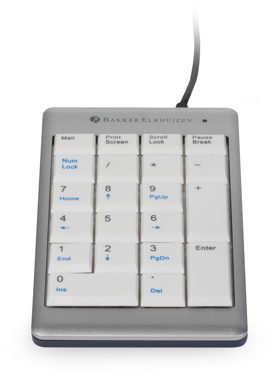 BakkerElkhuizen UltraBoard 955 Numeriek Toetsenbord - USB - Zilver/ Wit