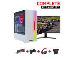 ScreenON - Gaming Set - Y41588 - V2 (GamePC.Y41588 + 27 Inch Monitor + Toetsenbord + Muis)