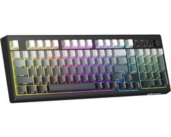 Draadloos Tri-mode Gaming Toetsenbord met Draaiknop en RGB Verlichting