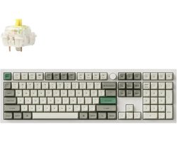 Keychron Q6 Max QMK/VIA toetsenbord banana switch wit