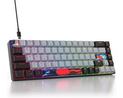 Compact 65% Mechanisch Toetsenbord met Rode Switches en RGB Verlichting - QWERTY