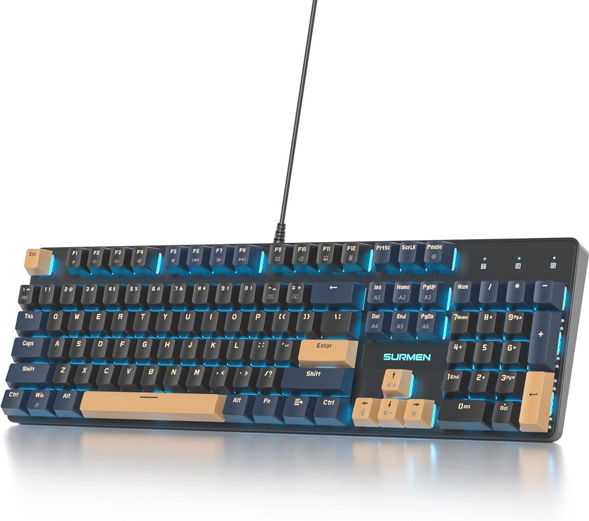 Mechanisch Gaming Toetsenbord met RGB Achtergrondverlichting en QWERTY Lay-out