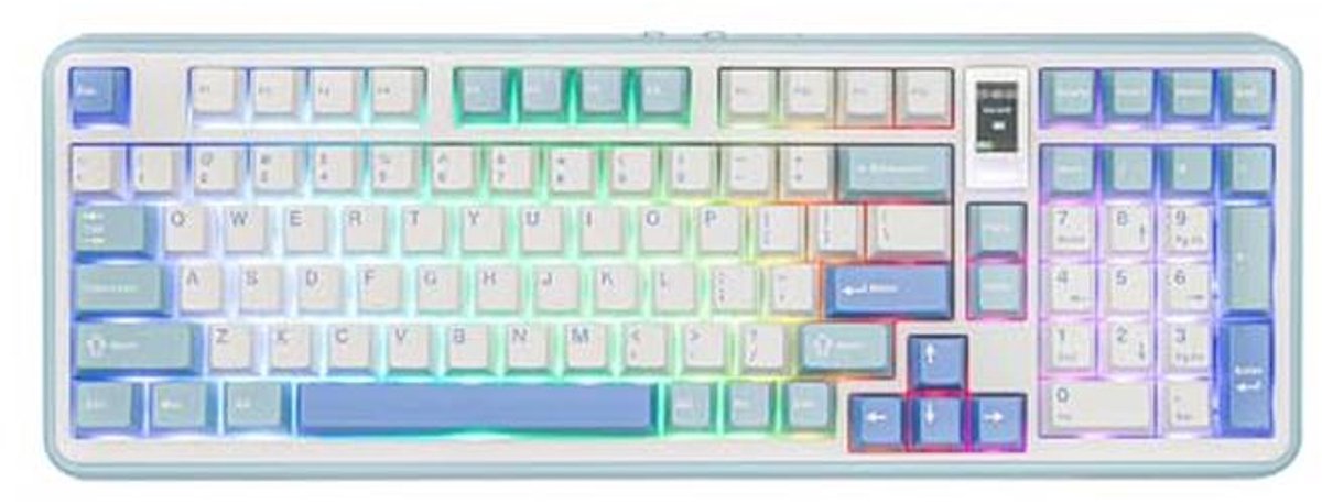 Draadloos Gaming Toetsenbord met 1.06 Inch Scherm en Hot Swappable Mechanische Toetsen