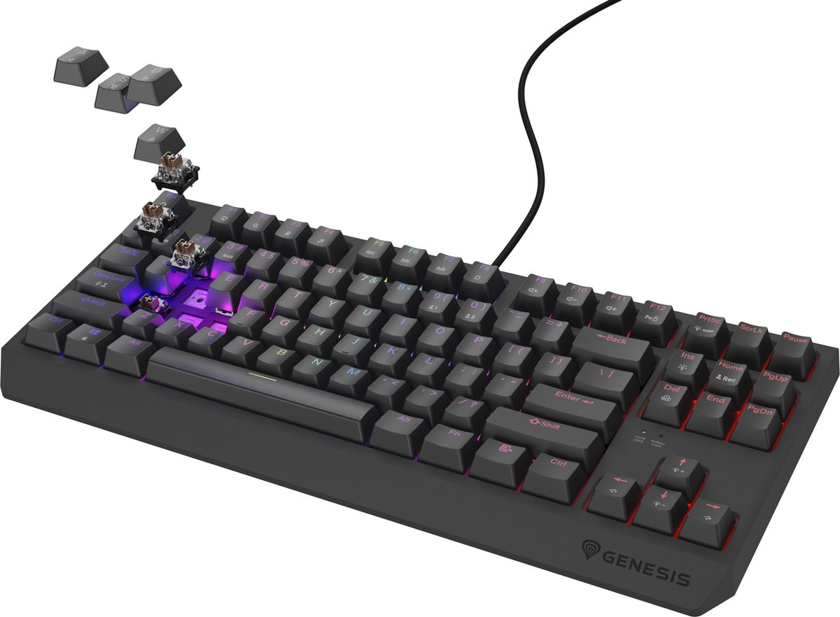 Genesis Thor 230 TKL toetsenbord Gamen USB QWERTY Engels Zwart