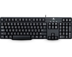 Logitech K100 - Toetsenbord PS/2 QWERTY Nederland - Russisch - Zwart