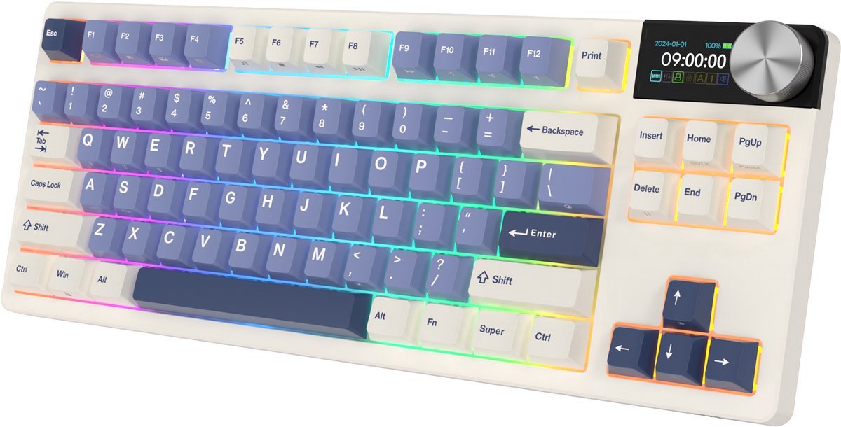 Royal Kludge RKS85 - Draadloos Gaming Toetsenbord - Mechanisch - Keyboard - RGB - Met Display