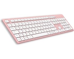 Draadloos Toetsenbord QWERTZ Duits - Stil, Multimedia Toetsen voor PC en Laptop