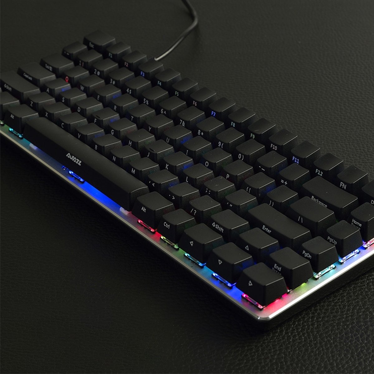 Ajazz AK33 Laptop Computer Mechanisch toetsenbord Side Gegraveerde Keycap (zwart)