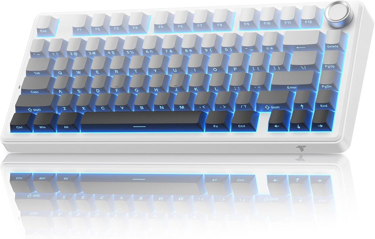 Mechanisch gamingtoetsenbord 75% QWERTY met hot-swap en RGB verlichting
