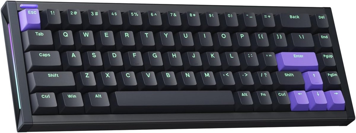 Hot Swappable Gaming Toetsenbord 65% met Magnetische Schakelaars en PBT Keycaps