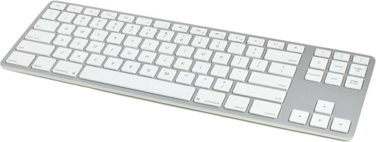 Matias FK408BTS Wireless Aluminum Tenkeyless Keyboard - Silver - Mac