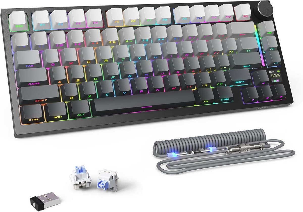 Gaming Toetsenbord Draadloos Ultra Mechanisch met RGB Achtergrondverlichting