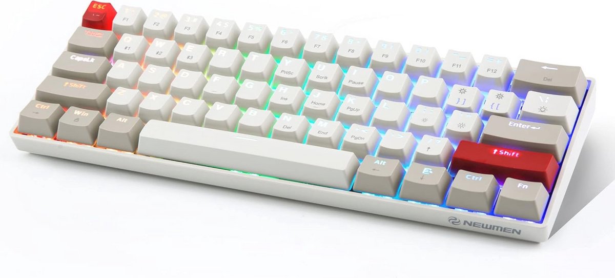 Compact Gaming-toetsenbord met RGB - Draadloos en Bekabeld, Upgradebaar voor Win/Mac/Android