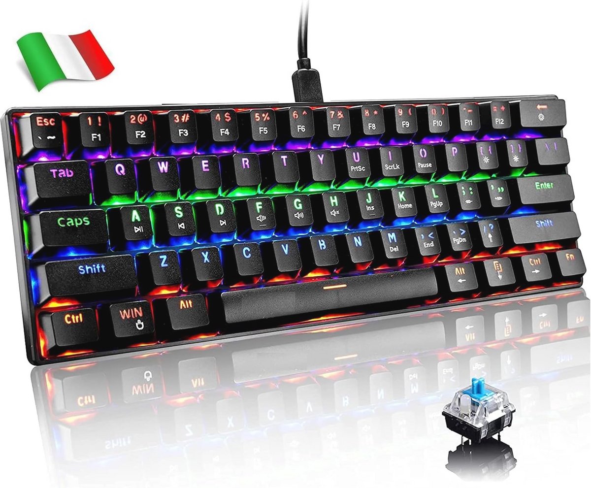 Mechanisch Gaming Toetsenbord RGB met 62 Toetsen en Anti-Ghosting