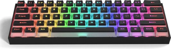 GamaKay MK61 - Mechanisch Gaming Toetsenbord - RGB - Hot swappable - Blauwe Switch