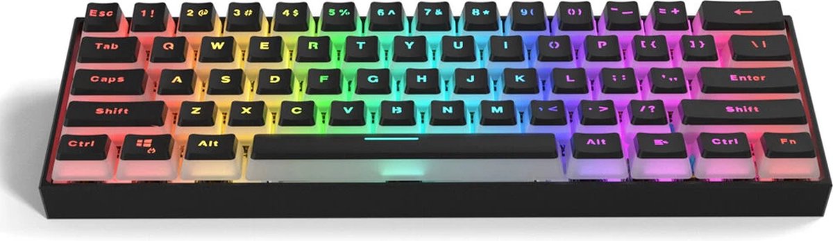 GamaKay MK61 - Mechanisch Gaming Toetsenbord - RGB - Hot swappable - Blauwe Switch