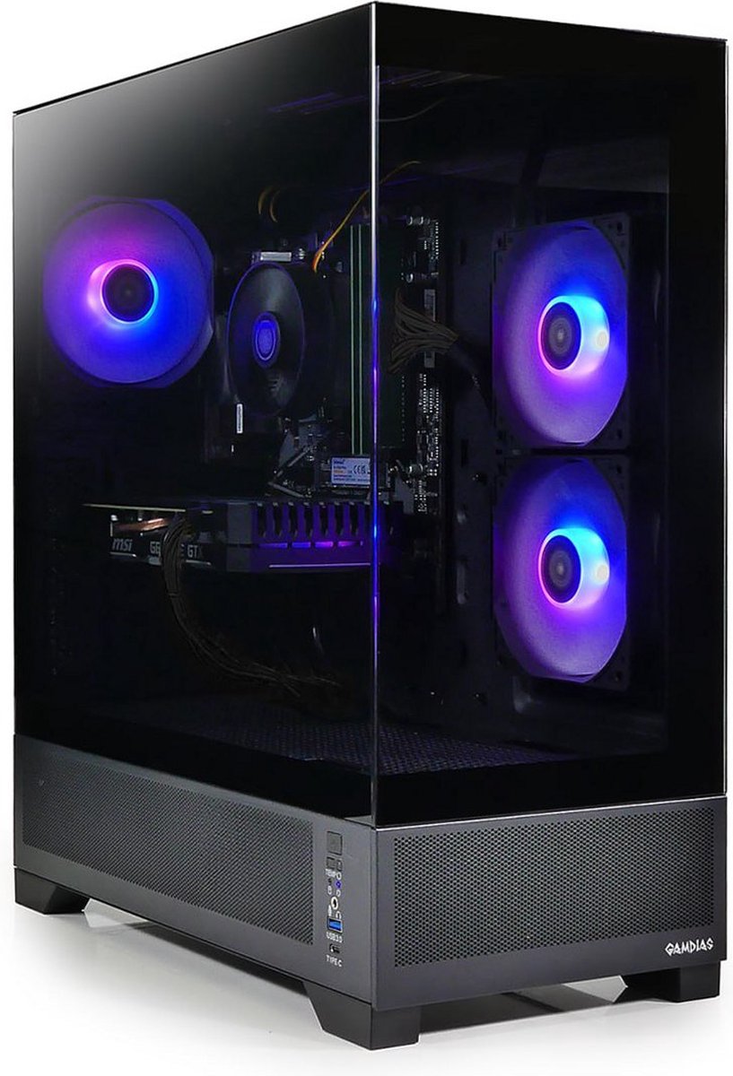 AMD Ryzen 5 5500 RGB Game PC - RTX 5050 8GB - 16GB RAM - 500GB SSD - WIFI - Gamdias Atlas M1