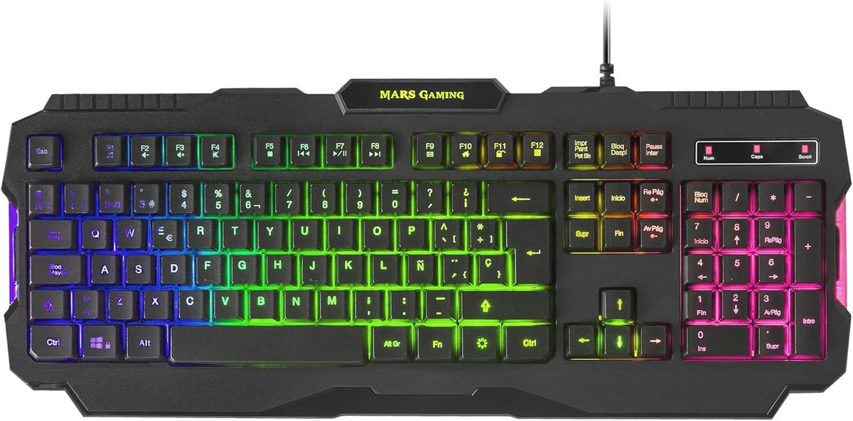Verlicht Gaming Toetsenbord met RGB, USB / Bedraad, Zwart